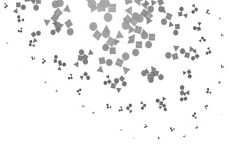 Light Silver, Gray vector cover in polygonal style with circles.