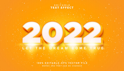 3D 2022 text effect - Editable text effect