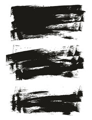 Flat Sponge Thin Artist Brush Long Background High Detail Abstract Vector Background Set 