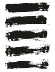 Flat Sponge Thin Artist Brush Long Background High Detail Abstract Vector Background Set 