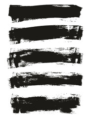 Flat Sponge Thin Artist Brush Long Background High Detail Abstract Vector Background Set 