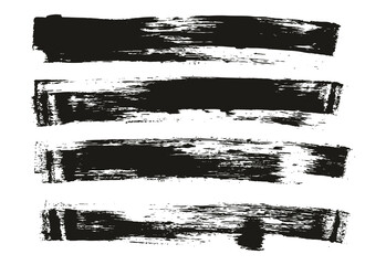 Flat Sponge Thin Artist Brush Long Background High Detail Abstract Vector Background Set 