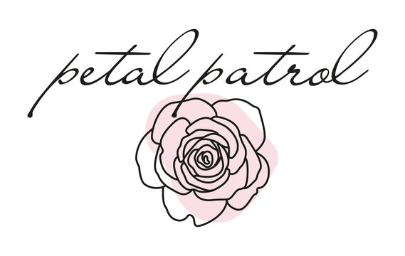 Petal patrol Flower girl  Wedding Signs Art Line Rose