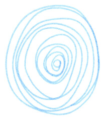 Abstract circles spiral drawn with blue markers