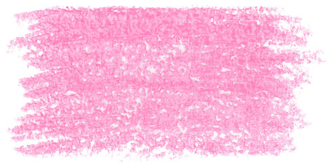 Stain drawn with oil crayons, pink. On paper element isolated