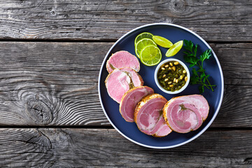 Italian Garlic and Herb Stuffed Pork Tenderloin