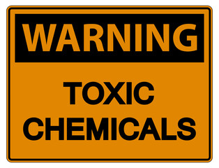 Warning Toxic Chemicals Symbol Sign On White Background
