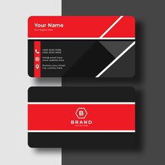Creative Red And Black Business Card