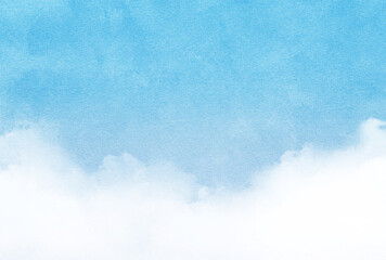 背景素材_水彩テクスチャ_青空