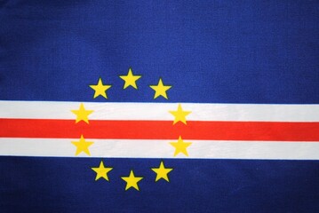 National flag of the state. Material surface texture