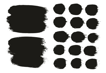 Round Brush Thick Long Background & Straight Lines Mix Artist Brush High Detail Abstract Vector Background Mix Set 