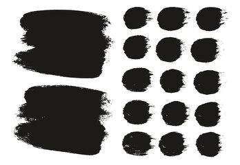 Round Brush Thick Long Background & Straight Lines Mix Artist Brush High Detail Abstract Vector Background Mix Set 