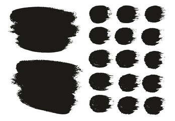 Round Brush Thick Long Background & Straight Lines Mix Artist Brush High Detail Abstract Vector Background Mix Set 