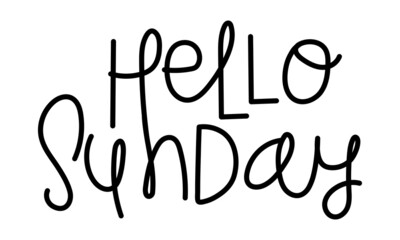hello sunday lettering design