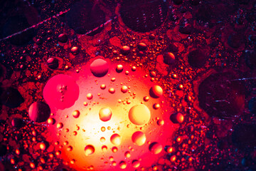 Background texture with circles in red and yellow