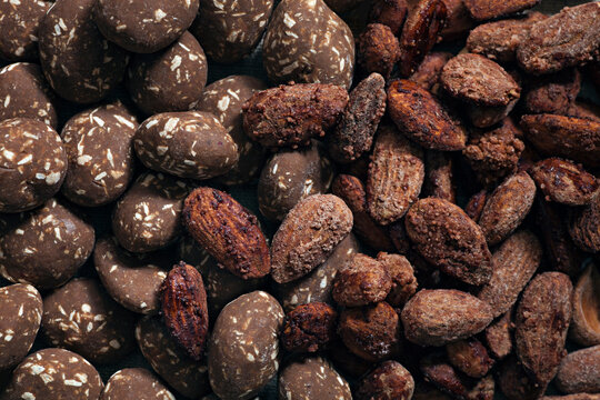 Roasted Almonds And Chocolate Covered Almonds