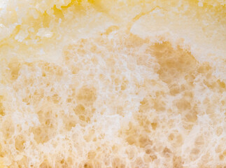 Full-frame close-up texture of inside soft bread