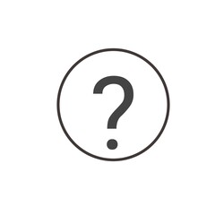 Question mark icon rounded with circle 