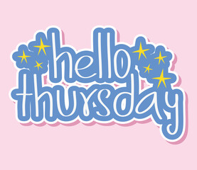 hello thursday illustration
