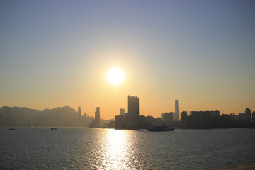 Fototapeta na wymiar hk view of kowloon side