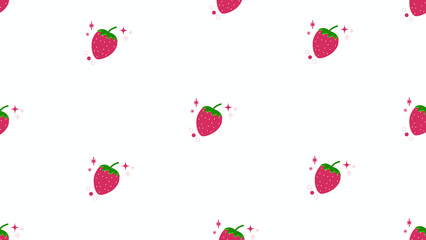 red strawberry pattern background, fruit pattern background, perfect for wallpaper, backdrop, postcard, and background