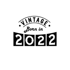 Born in 2022 Vintage Birthday Celebration, Vintage Born in 2022