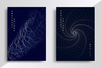 Minimal posters design with Abstract geometric swirl shapes. Vector illustration