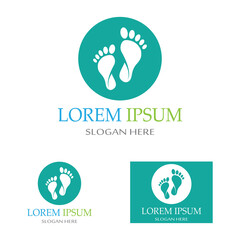 footprints,foot care,and footstep, logo images illustration design