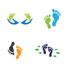 footprints,foot care,and footstep, logo images illustration design
