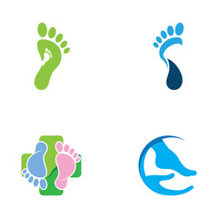 Obraz premium footprints,foot care,and footstep, logo images illustration design