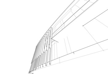 Architectural sketch of a building