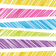 Abstract vector background of torn stripes of different colors, vertical seamless.