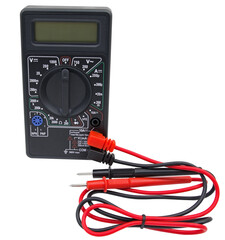 Digital multimeter on white