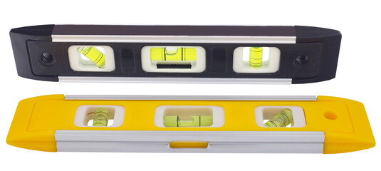 Spirit level tool isolated on white