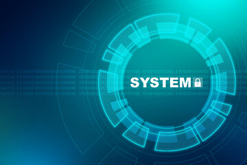 2d illustration technology background concept
