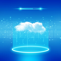 2d illustration abstract cloud background
