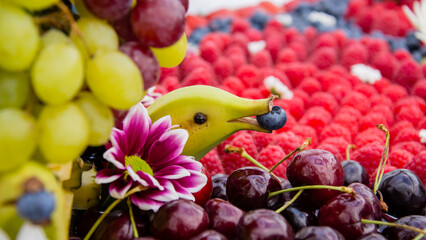 healthy fruit yellow and red