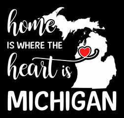 Obraz premium Home is where the heart is. US state Michigan. 