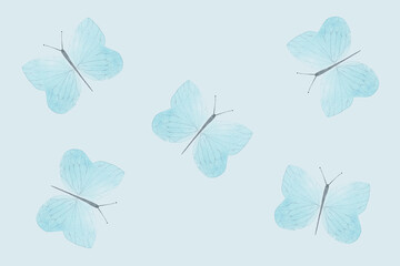 light blue green butterflies