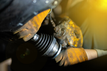installation of a new CV joint and anther