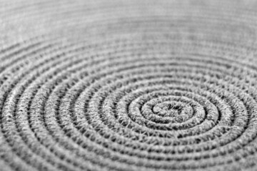 Rope coiled into a spiral