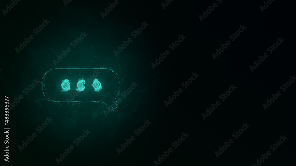 Aufkleber speech bubble chat icon isolated on white background. connected lines with dots. illustration