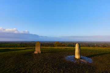 The Stone of Destiny at the Hill of Tara at sunset