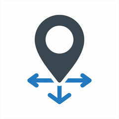 Location icon. Vector and glyph