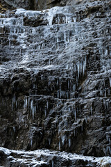 Vereiste Felswände in der Breitachklamm