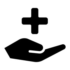 Obraz premium medicine glyph icon