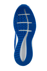 The polyurethane sole is blue with white stripes.