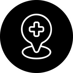 Obraz premium location glyph icon