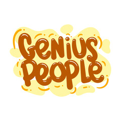 genius people quote text typography design graphic vector illustration