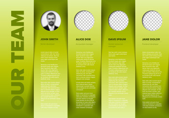 Company team green presentation template